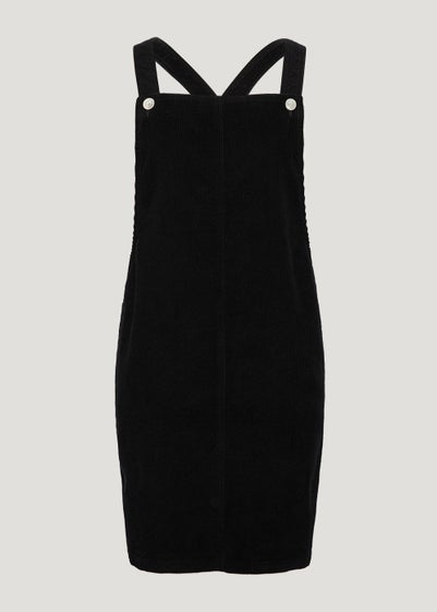 Black Cord Pinafore Dress - Size 8