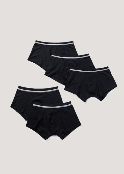 5 Pack Black Hipsters - Extra small