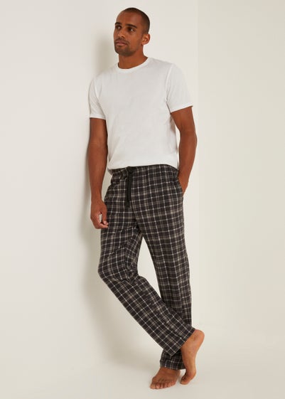 Charcoal Check Microfleece Pyjama Bottoms