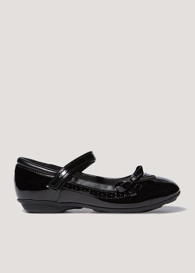 Girls Black Patent School Shoes (Younger 10-Older 5) - Size 10 Infants