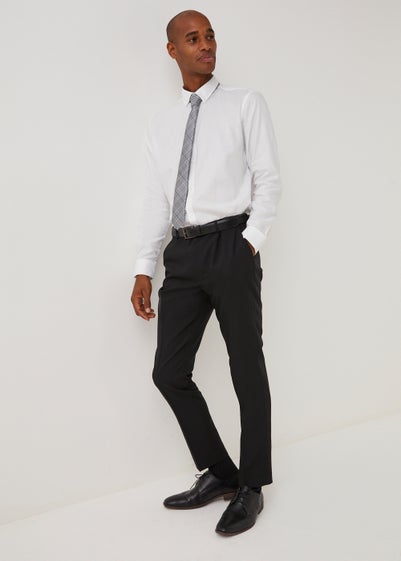 Taylor & Wright Panama Black Skinny Fit Suit Trousers - 34 Waist 31 Leg