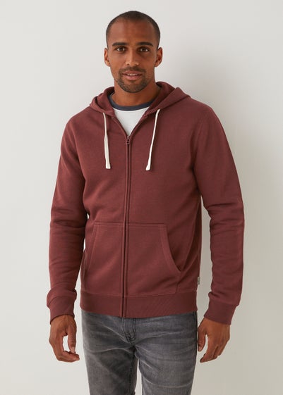 Red Essential Zip Up Hoodie - Small