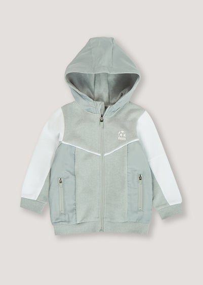 Boys Colour Block Zip Up Hoodie (9mths-6yrs) - Age 9 - 12 Months