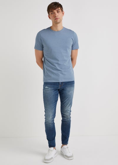 Mid Wash Stretch Super Skinny Jeans