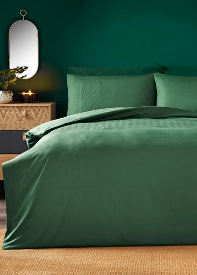 Green Pinsonic Panel Duvet Cover