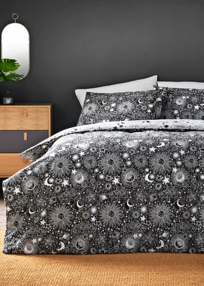 Black Celestial Duvet Cover