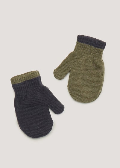 2 Pack Navy & Khaki Magic Mittens (One Size) - One Size