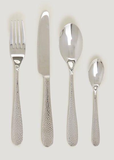 16 Piece Hammered Cutlery Set