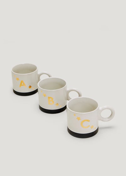 Cream Alphabet Mug (9cm x 10cm)