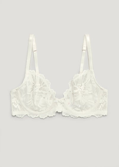 Cream Lace Non Padded Bra