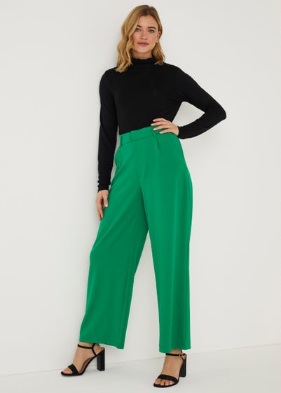 JDY Catia Green Wide Leg Trousers