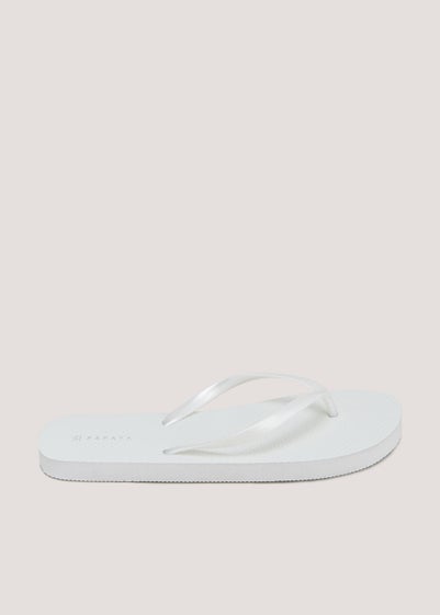 White Flip Flops