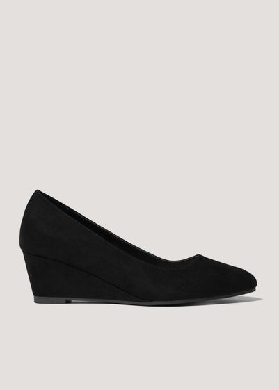 Black Wedge Heels - Size 3