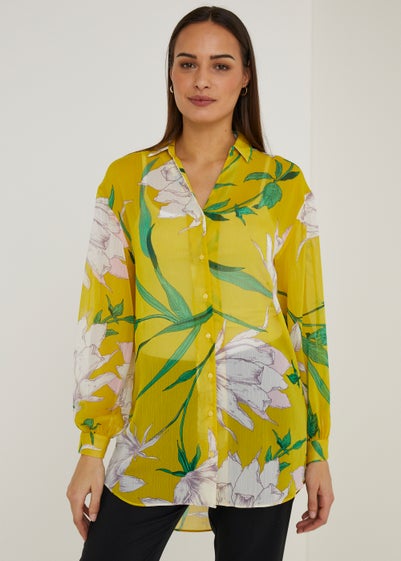 Et Vous Yellow Flower Blouse