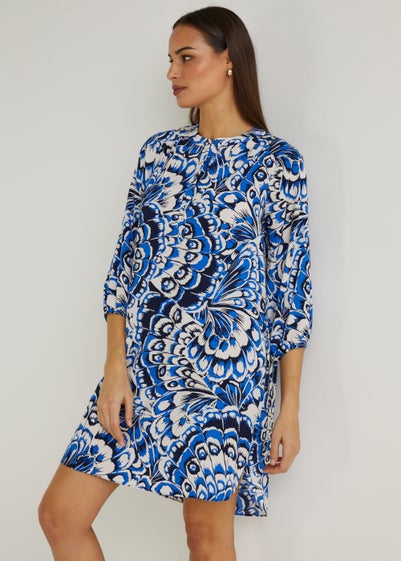 Et Vous Blue Print Tunic Dress