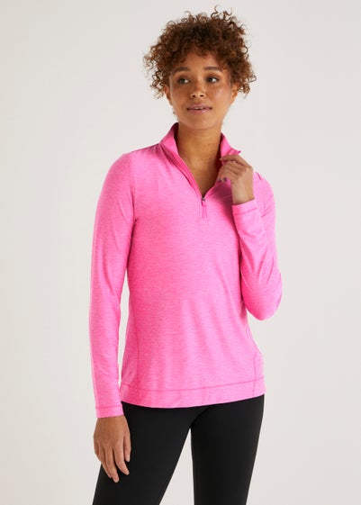 Souluxe Pink Half Zip Sweatshirt