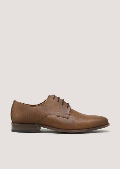 Tan Derby Leather Shoes