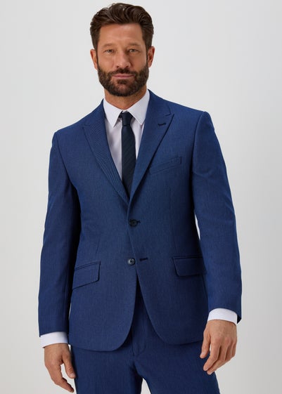 Taylor & Wright Douglas Blue Tailored Fit Suit Jacket - 38 Chest Short
