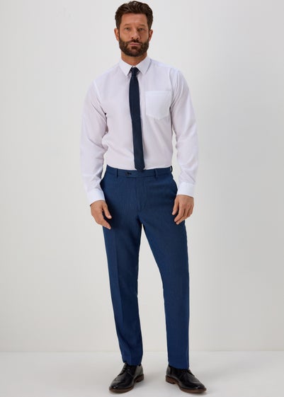 Taylor & Wright Douglas Blue Tailored Fit Suit Trousers - 32 Waist 29 Leg