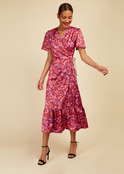 Little Mistress Pink Floral Midaxi Dress