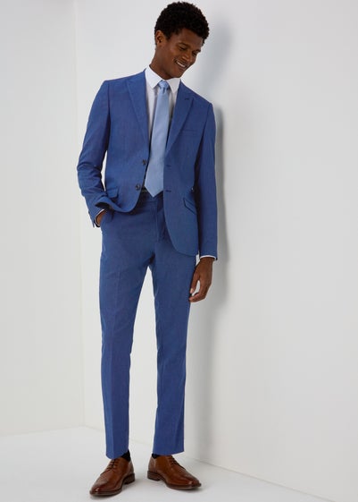 Taylor & Wright Douglas Blue Skinny Fit Suit Trousers - 36 Waist 31 Leg