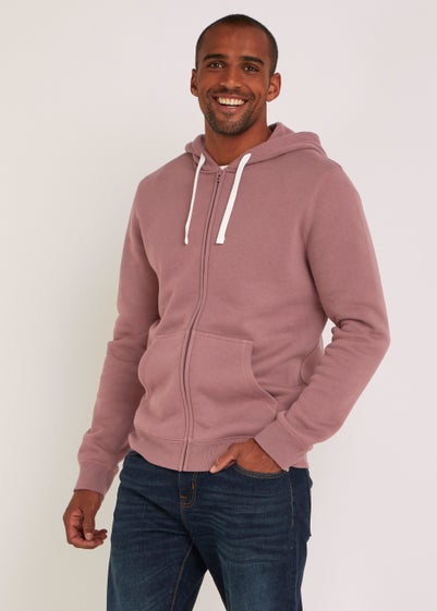 Pink Essential Zip Up Hoodie