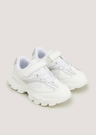 Kids White Chunky Trainers (Younger 10-Older 5)