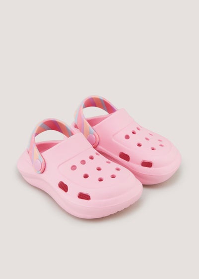 Girls Pink Clogs (Younger 4-12) - Size 4 Infants