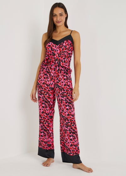 Red Animal Print Pyjama Bottoms