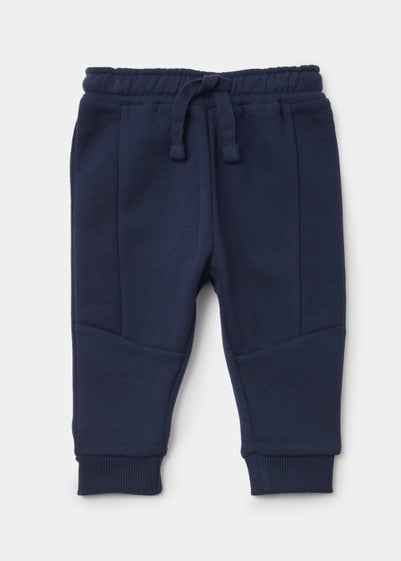 Boys Navy Pique Joggers (9mths-6yrs) - Age 9 - 12 Months