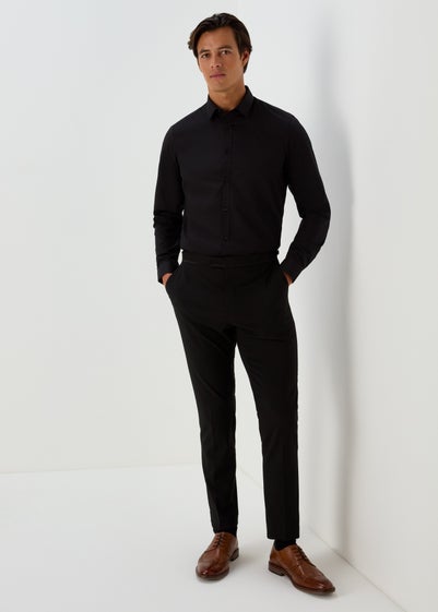 Taylor & Wright Black Easy Care Slim Fit Shirt