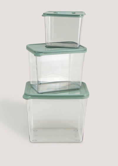 3 Pack Green Storage Boxes