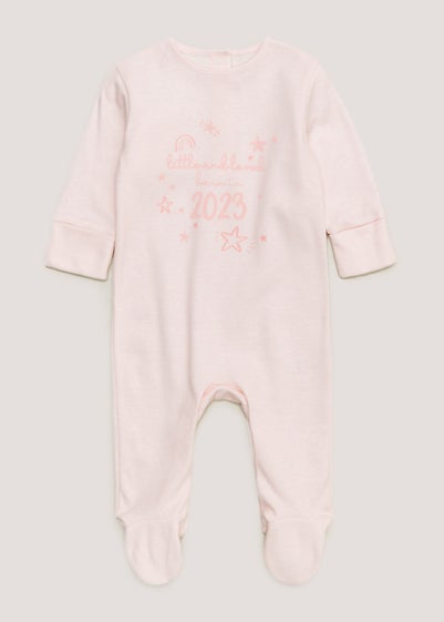 Baby Pink Born in 2023 Sleepsuit (Tiny Baby-18mths) - Tiny Baby