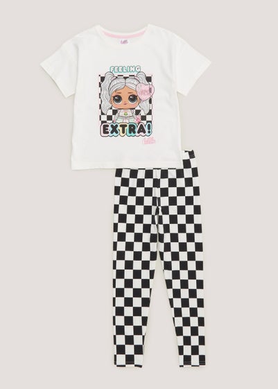 Girls L.O.L Checkerboard Pyjama Set (4-10yrs) - Age 4 Years