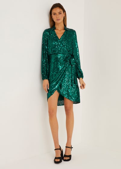 Et Vous Green Sequin Dress