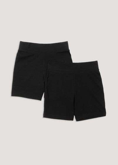 Boys 2 Pack Black Classic School Shorts (3-13yrs)