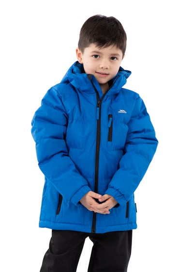 Boys Trespass Blue Tuff Waterproof Jacket (2-12yrs)