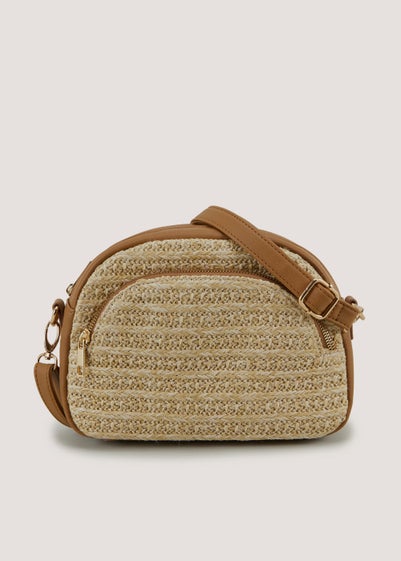 Natural Straw Crossbody Bag