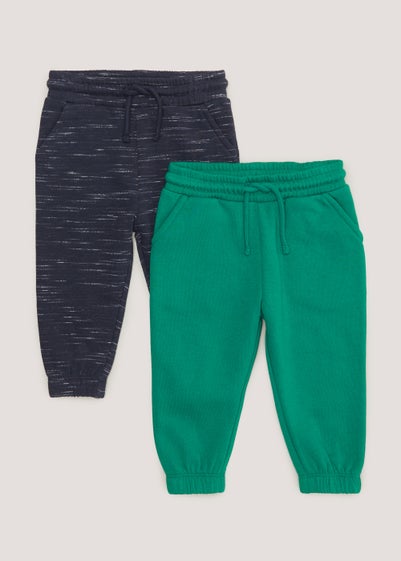 Boys 2 Pack Joggers (9mths-6yrs) - Age 9 - 12 Months