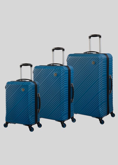 IT Luggage Blue Hard Shell Suitcase