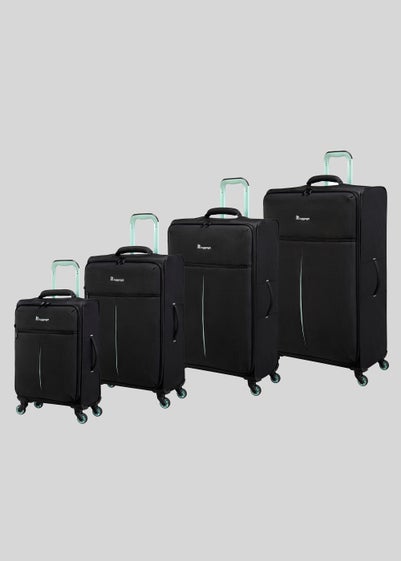 IT Luggage Black Soft Shell Suitcase