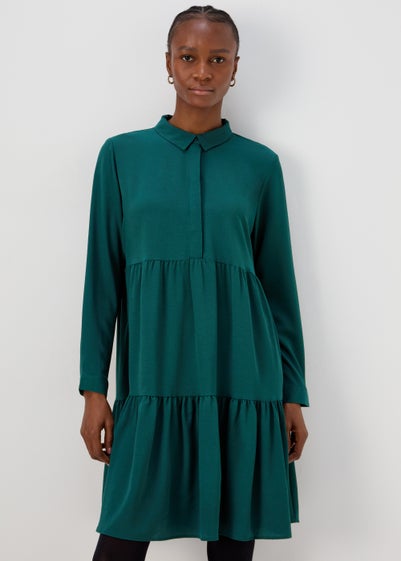 JDY Piper Green Shirt Dress - EU 36 - UK 8