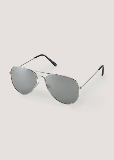 Silver Aviator Sunglasses