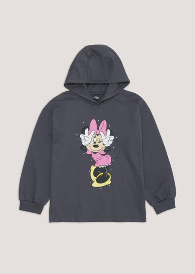 Kids Charcoal Disney Minnie Mouse Hoodie (4-13yrs)