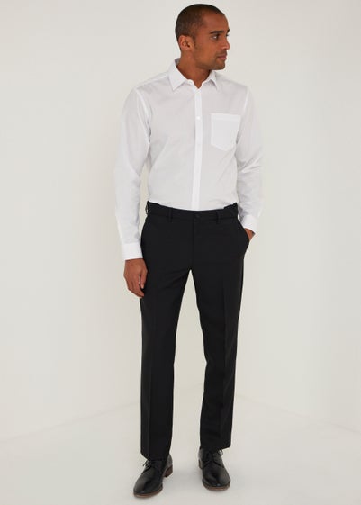 Farah Flexi-Waist Mens Trouser - Black - Trousers from Fields Menswear UK