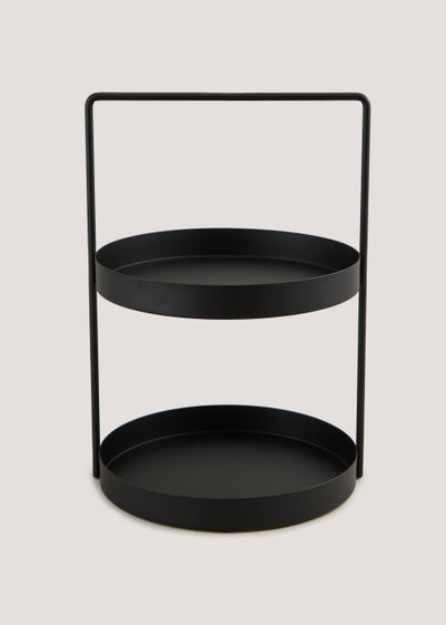 Black Metal 2 Tier Circle Caddy