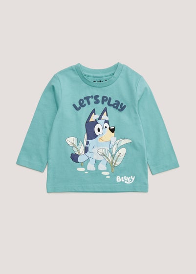Kids Bluey Teal Long Sleeve T-Shirt (9mths-6yrs) - Age 2 - 3 Years