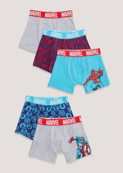 Kids 5 Pack Marvel Hero Trunks (2-11yrs)