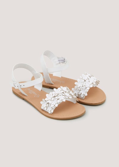 Girls White Sandals (Younger 10-Older 5)