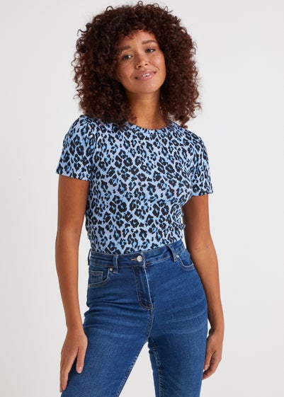 Blue Animal Print T-Shirt